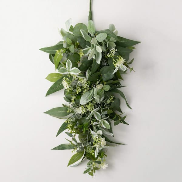 SULLIVANS 37 in. Artificial Mixed Leaf Eucalyptus Swag