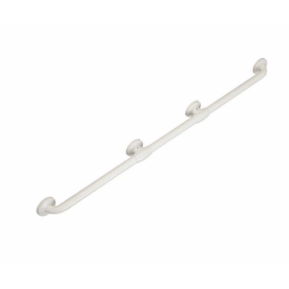 36 in. Antimicrobial Vinyl Coated Grab Bar with Two Reinforced Flanges in w