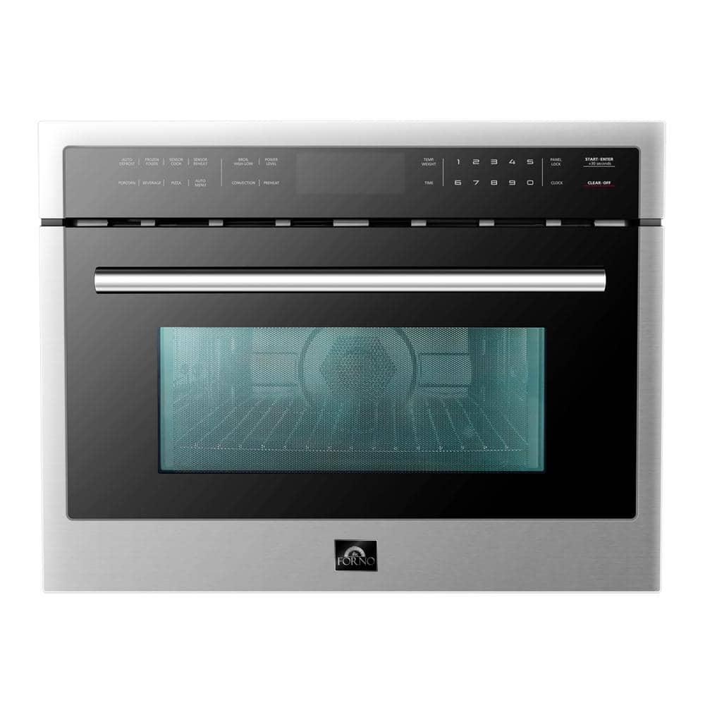 Forno 24 in. Electric Convention Wall Oven with Built-In Microwave in Stainless Steel, Silver