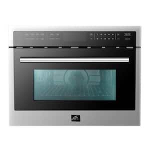 24 in. Electric Convention Wall Oven with Built-In Microwave in Stainless Steel