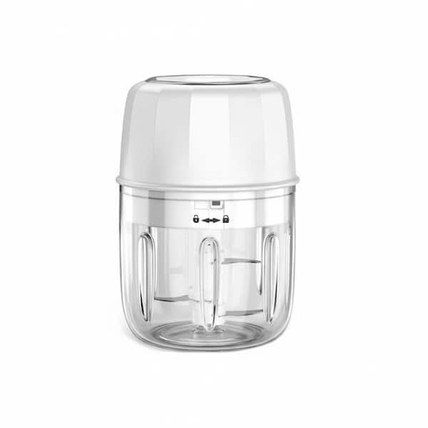 Mini Electric Food Chopper White Portable Cordless 350ML Vegetable Garlic Onion Nut Meat Processor BPA-Free Safe