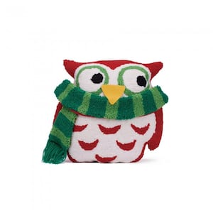 13 in. H Hooked Pillow, 3D Owl