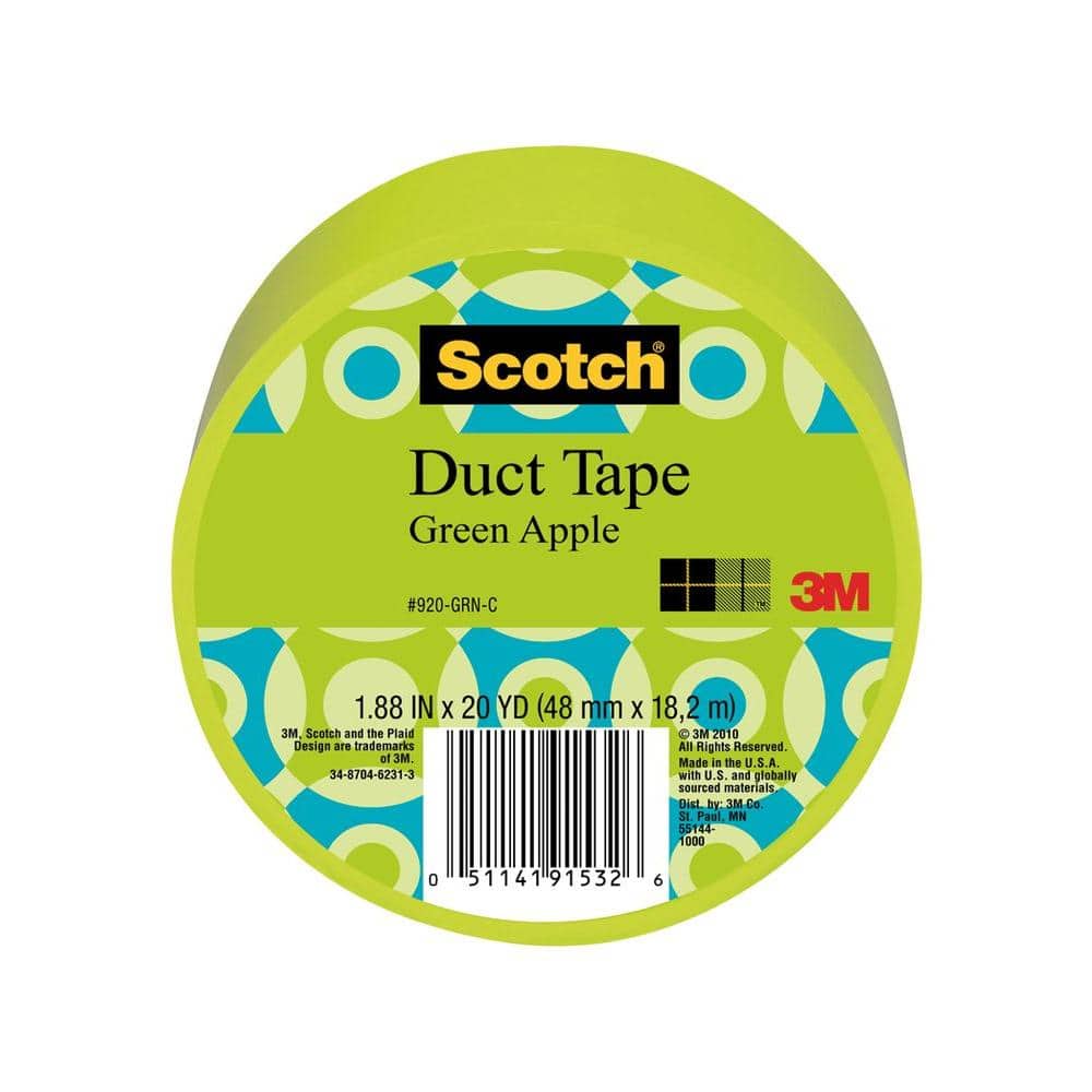 3m Scotch 1 In X Yds Green Duct Tape Case Of 6 9 Grn C The Home Depot