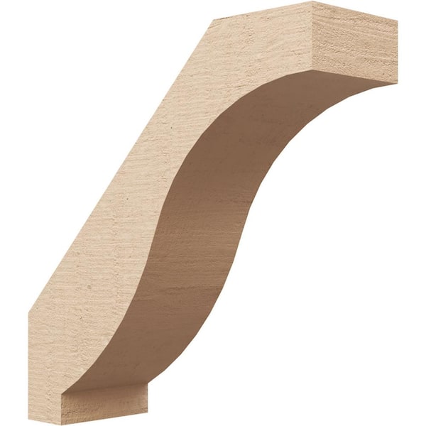 Ekena Millwork 5 in. x 16 in. x 16 in. Baker Rough Cedar Woodgrain Timberthane Polyurethane Knee Brace, Primed