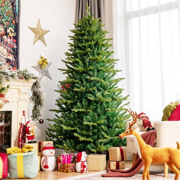 Costway 8 ft. App-Controlled Pre-lit Artificial Christmas