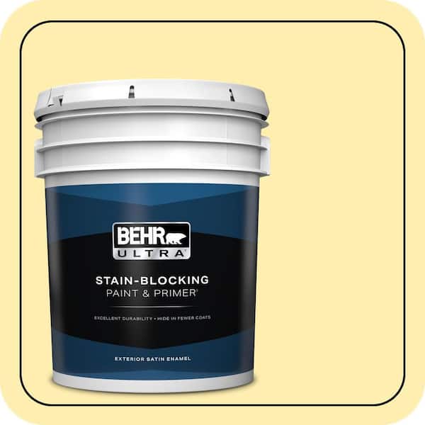 BEHR ULTRA 5 gal. #ICC-50 Joyous Satin Enamel Exterior Paint & Primer