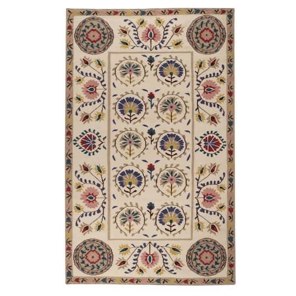 Florence Kilim Handwoven Wool Multi 5 ft. x 8 ft. Indoor Area Rug