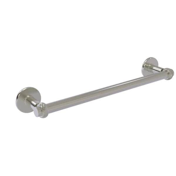 Allied Brass Continental Collection 24 in. Wall Mounted Towel Bar with Twist Detail in Satin Nickel