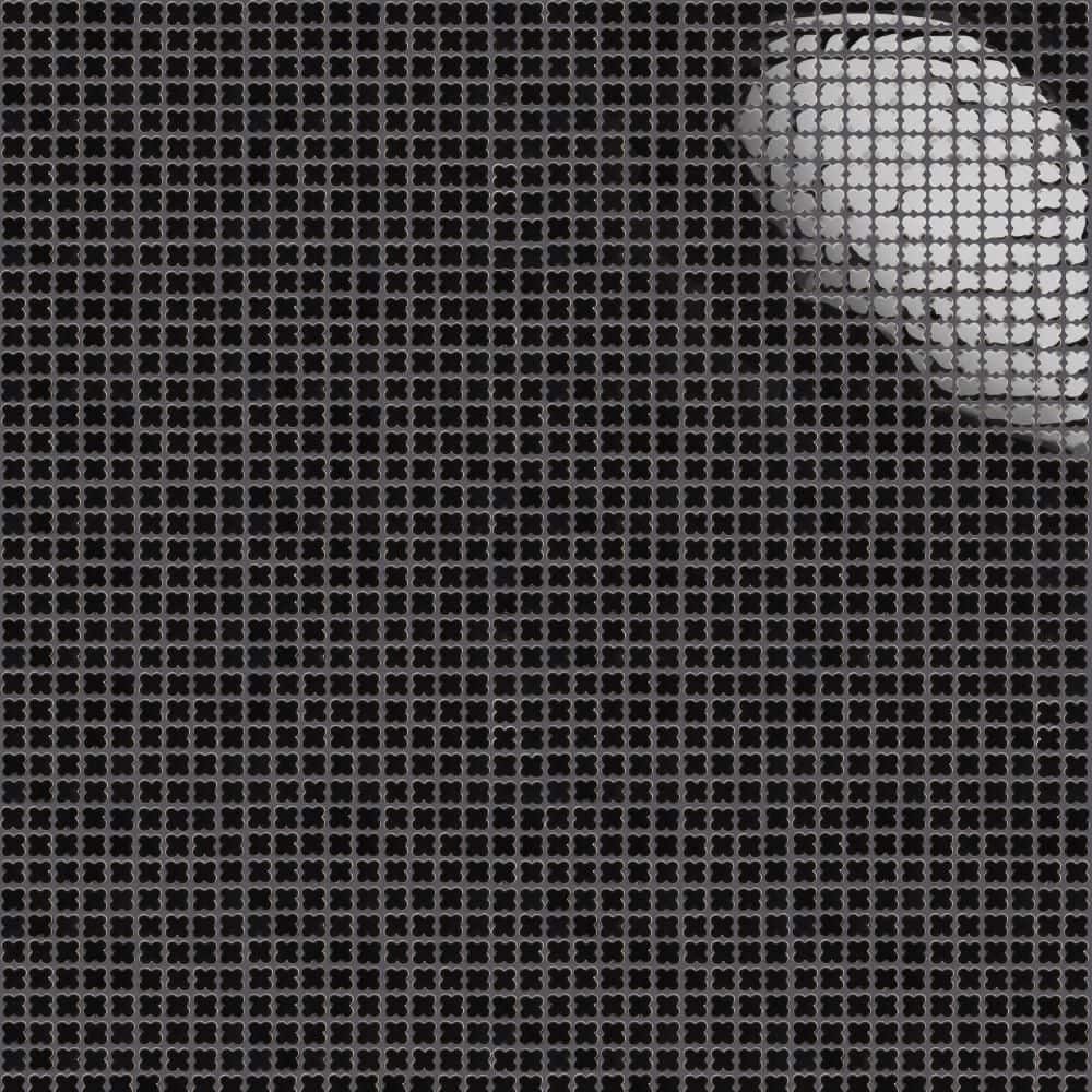 Fioretti Glossy Black 12 in. x 12 in. Porcelain Floor and Wall Mosaic Tile (5.1 sq. ft./Case) price history on PriceWatchPro