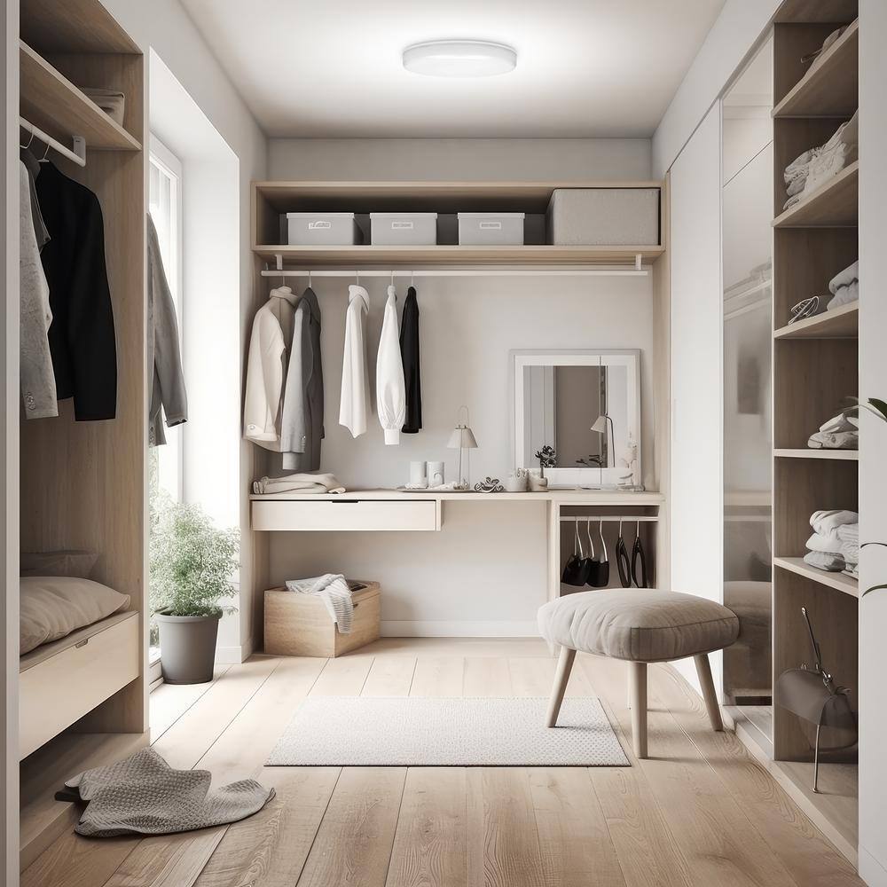 Infinite White Acrylic LED Flush Mount Light