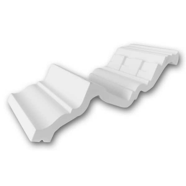 ORAC DECOR 7-5/8 in. D x 6-1/2 in. W x 4 in. Dentil Primed White Polyurethane Crown Moulding Sample