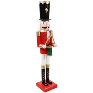 35.75 in. Sunnydaze Noah the Harmonious Indoor Christmas Nutcracker Statue - Red