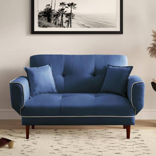 Sofa Adjustable Bed With 2 Pillows, Navy Blue Throw Pillows For Sofa Beds