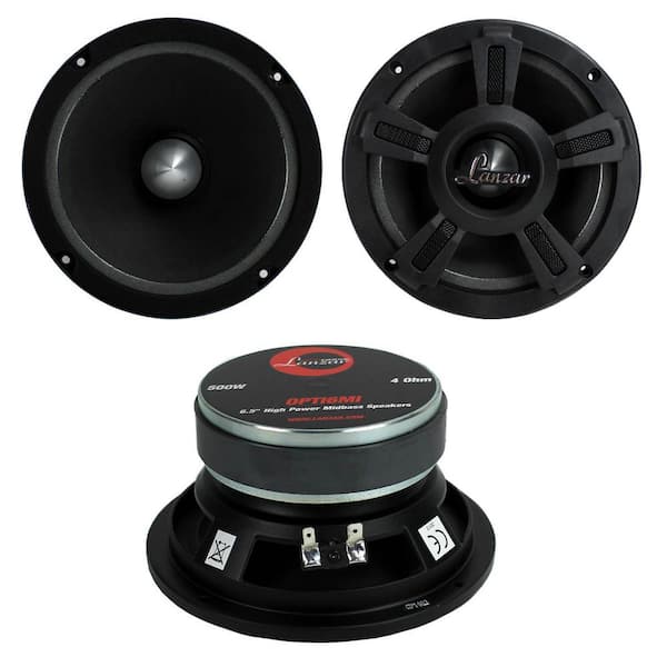 LANZAR OPTI6MI 6.5 in. 1500W Car Mid bass Mid Range Audio Power Speakers