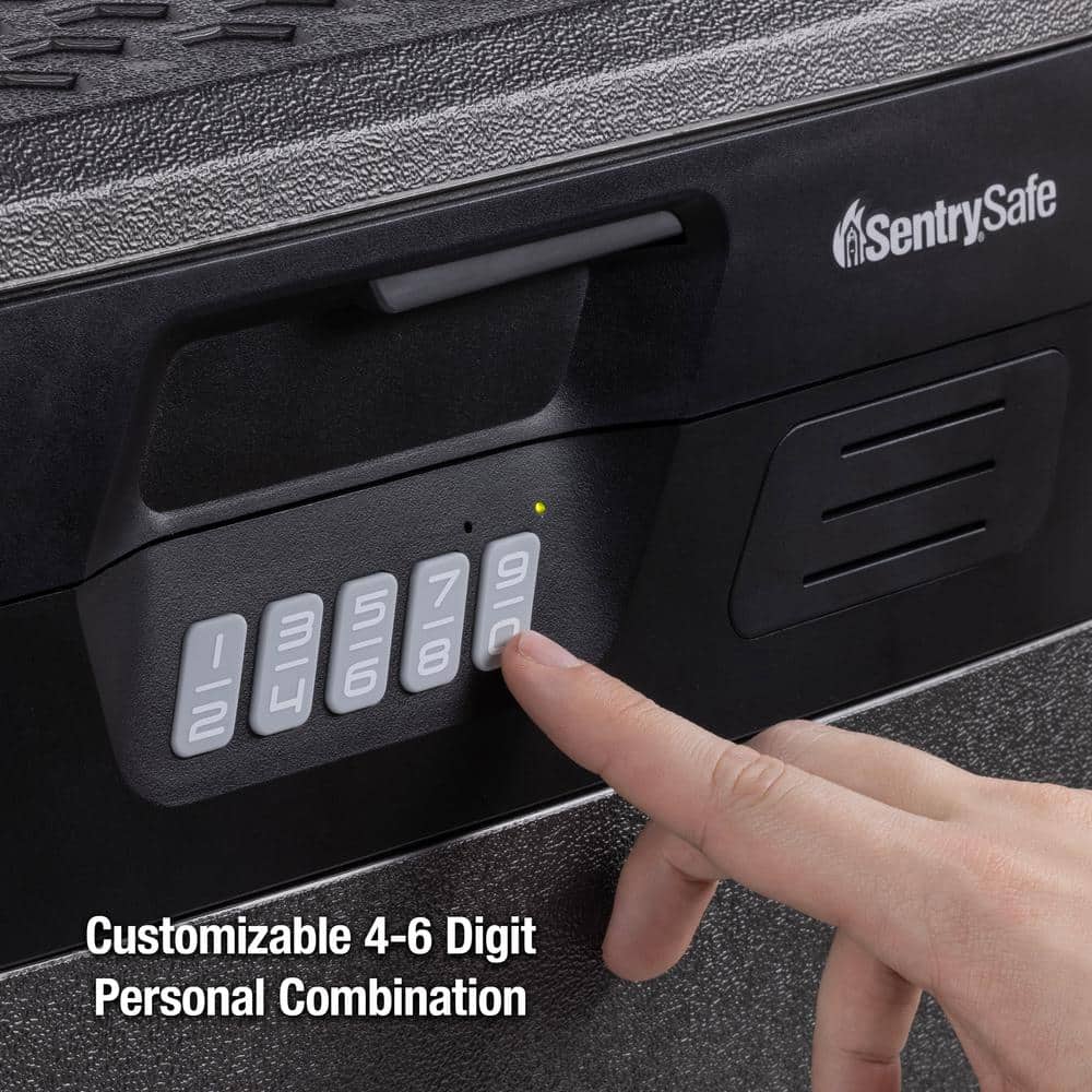 Charcoal Gray Digital Waterproof and Fireproof Document Safe