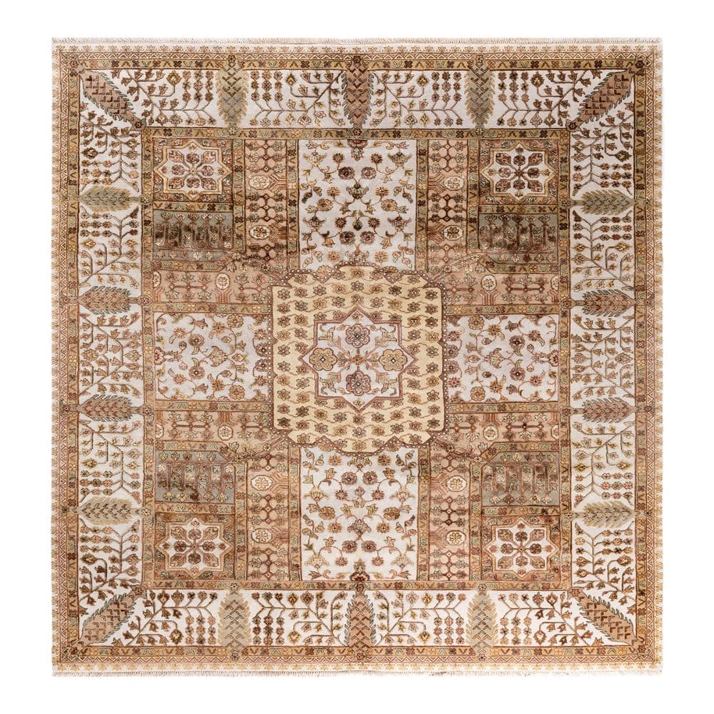 Tabriz Beige 8 X 10 Hand-Knotted Wool Indoor Area Rug price history on PriceWatchPro