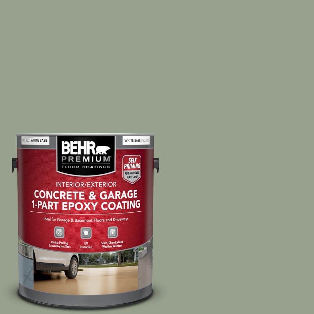 BEHR PREMIUM 1 gal. #N390-4 Bitter Sage Self-Priming 1-Part Epoxy Satin ...