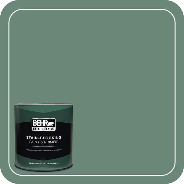 BEHR ULTRA 1 qt. #S420-5 Sycamore Grove Semi-Gloss Enamel Exterior Paint & Primer