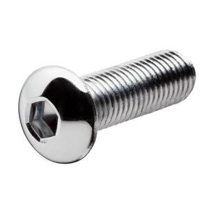 5/16 in.-18 tpi x 3/4 in. Chrome Button Head Socket Cap Screw (2-Pack)
