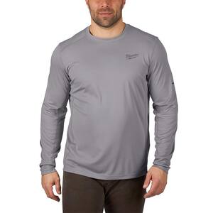 Gen II Men's Work Skin 2XL Gray Light Weight Performance Long-Sleeve T-Shirt