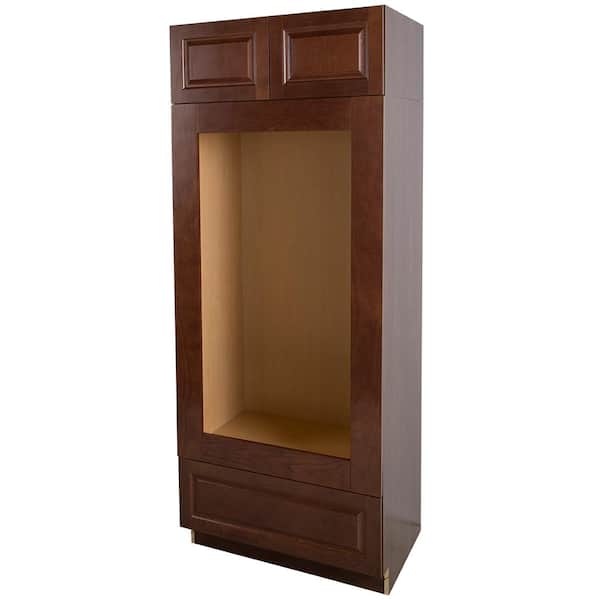 Benton Ready-to-Assemble 36 in. x 34.5 in. x 24.6 in. Corner Sink Base Cabinet in Amber