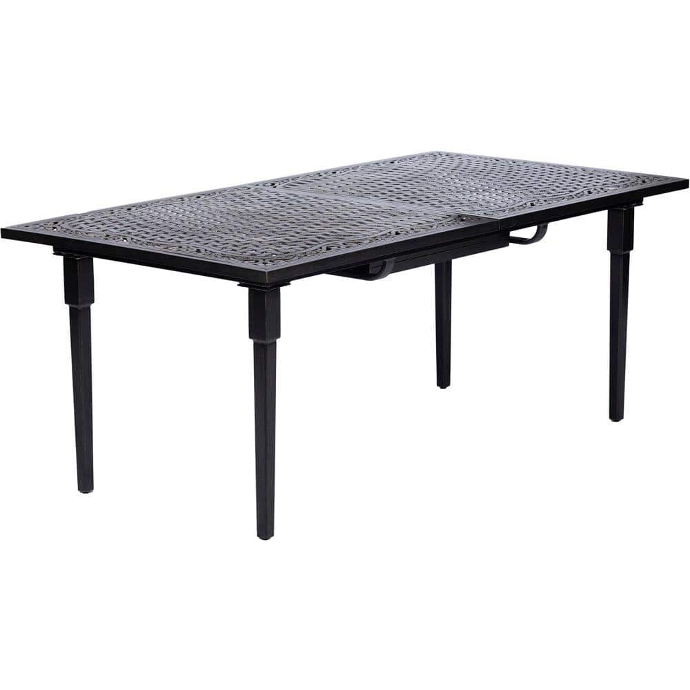 Brigantine 9-Piece Beige and Black Aluminum Outdoor Dining Set