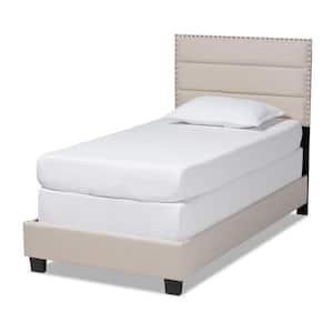 Ansa Beige and Black Twin Bed