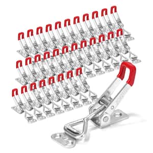 220 lbs. Holding Capacity Pull Action Latch Toggle Clamp 4001 with Red Vinyl Handle Grip (32-Pack)