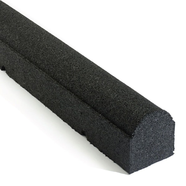 92 in. x 6 in. x 4 in. Black Rubber Timber Edging (9-Pack)