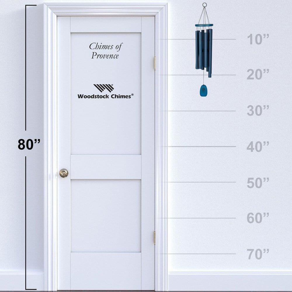 Blue Ash Wood and Aluminum Wind Chime with Sunflower Design