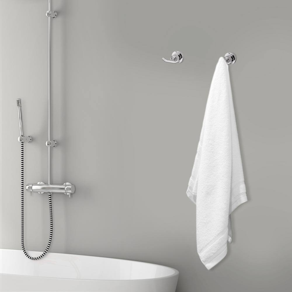 Geneva Polished Chrome Double Robe Hook for Bathroom