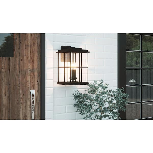 Mulligan 1-Light Matte Black Outdoor Wall Lantern Sconce