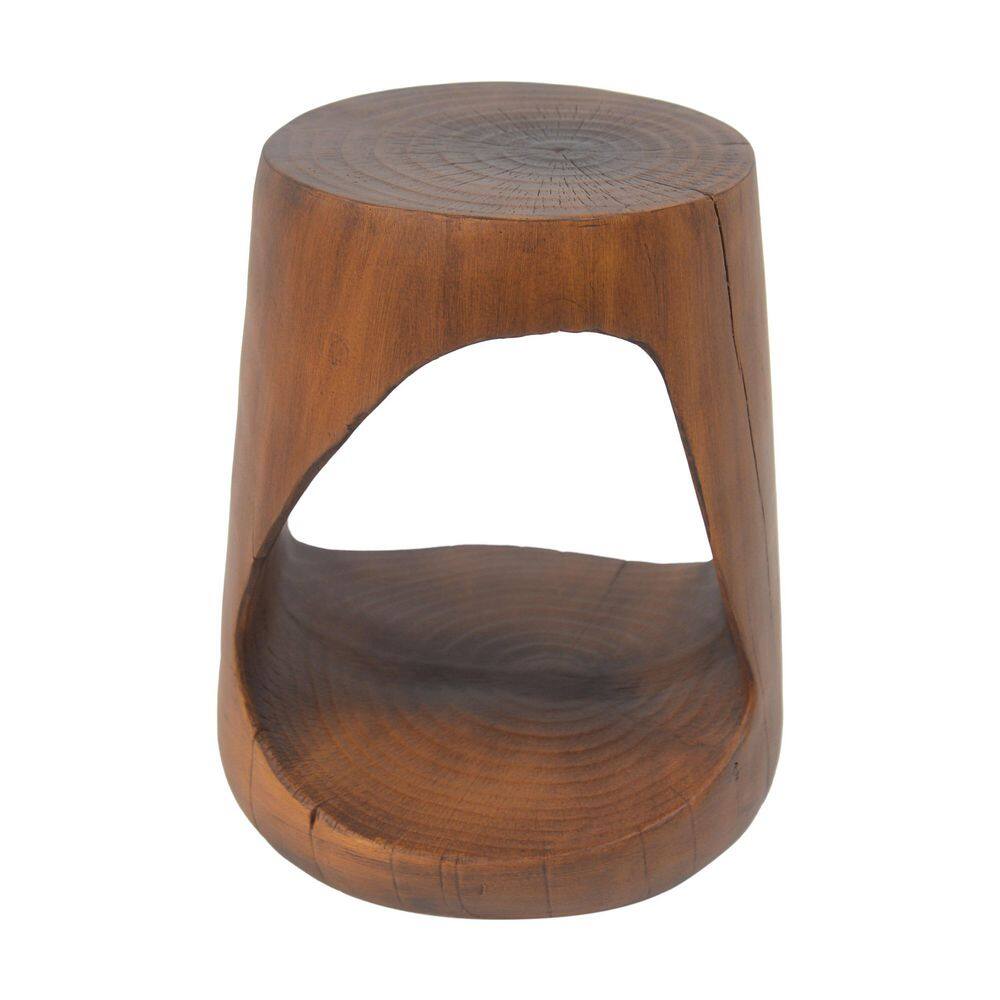 Avex Antique Brown Round Magnesium Oxide Wood-Like Texture Outdoor Hollow Side Table price history on PriceWatchPro