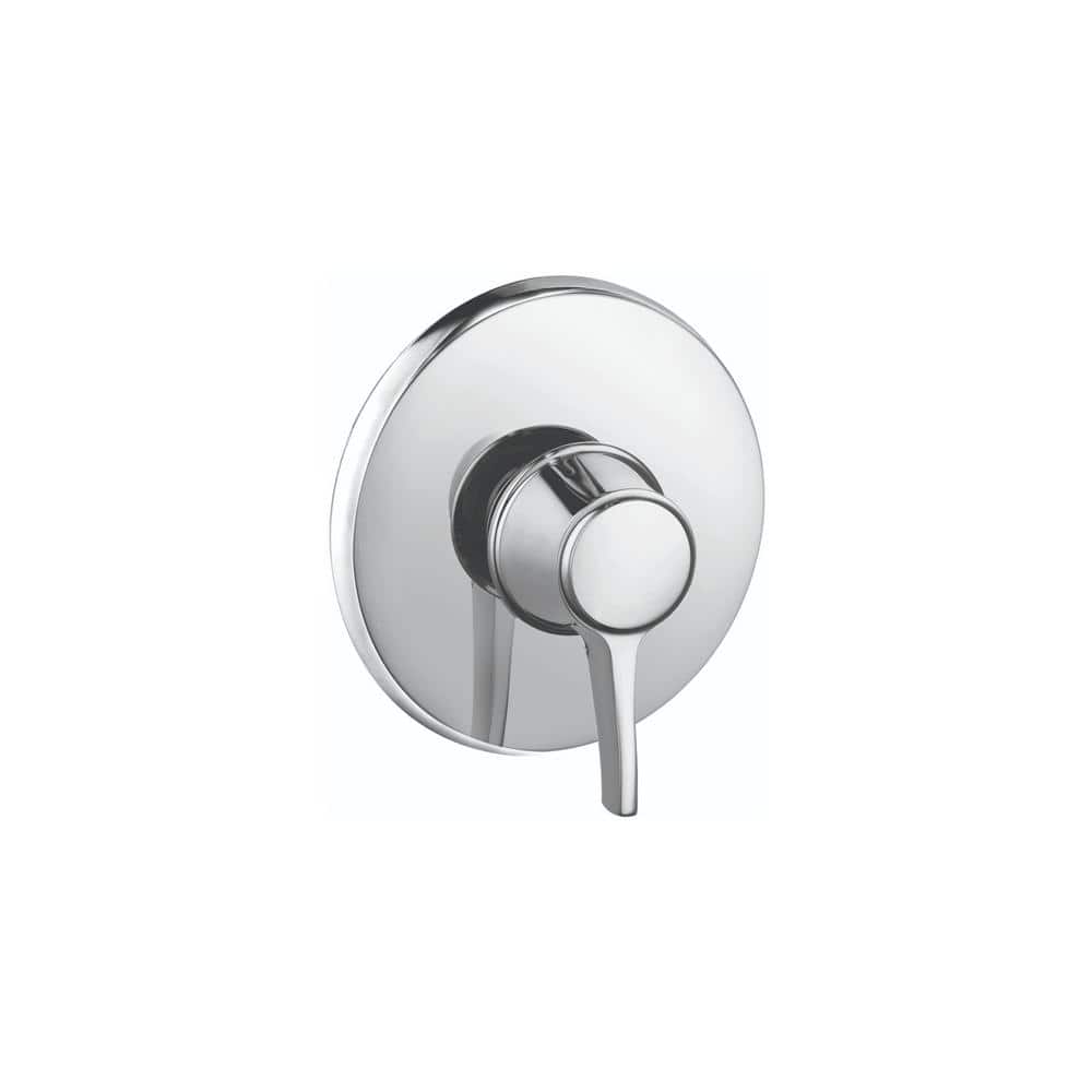 Polished Nickel Modern Wall-Mounted Shower Trim with Lever