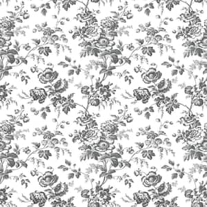 Anemone Toile Black Wallpaper Roll