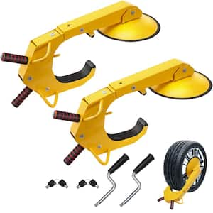 Wheel Lock Clamp, 2-Pack Trailer Wheel Lock, Heavy-Duty Anti Theft Tire Lock, Adjustable Tire Boot Lock Tire Claw