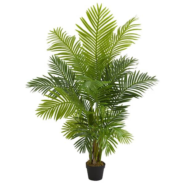 Nearly Natural Indoor 5 ft. Hawaii Palm Artificial Tree 5589 - The Home ...