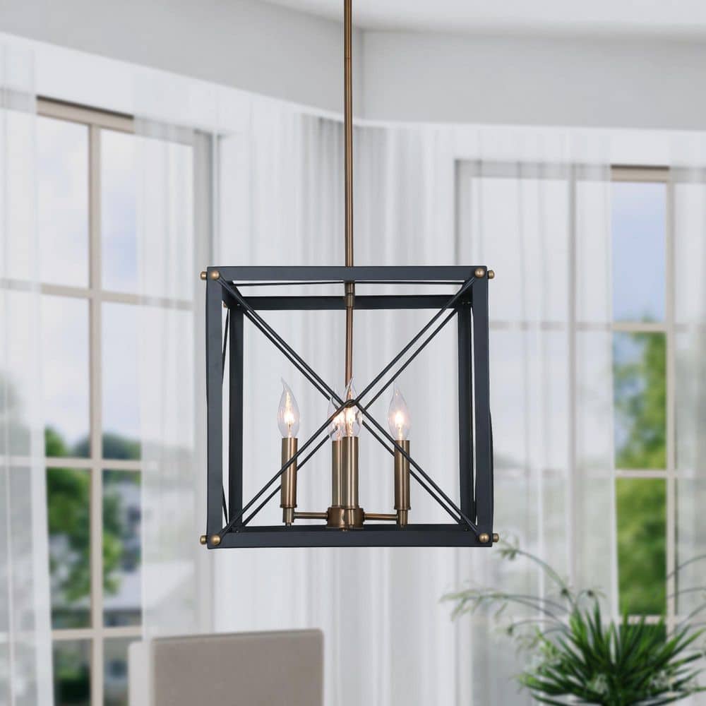 Brooks 60-Watt 4-Light Vintage Bronze Industrial Pendant Light with Open Cage Design and No Bulbs Included price history on PriceWatchPro