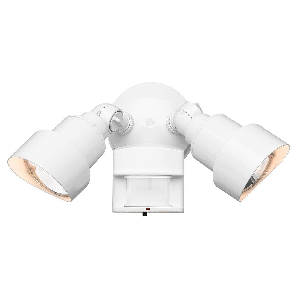 Gloss White LED Motion Sensor Security Flood Light