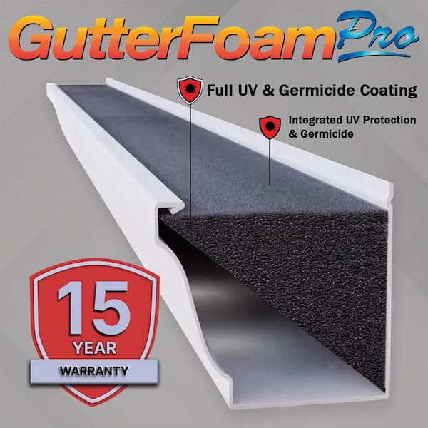 Pro 4 ft. Foam Filter Plastic Gutter Guard for 4 in. K-Style (8-Pack) Pro 4 ft. Foam Filter Plastic Gutter Guard for 4 in. K-Style (8-Pack)