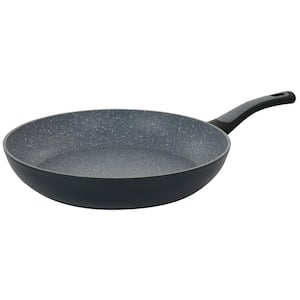 Bastone 12 in. Aluminum Nonstick Frying Pan in Speckled Gray