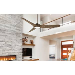 Timber 68 in. Integrated LED Indoor Heirloom Bronze with Aged Boardwalk Smart Ceiling Fan with Light with Remote Control