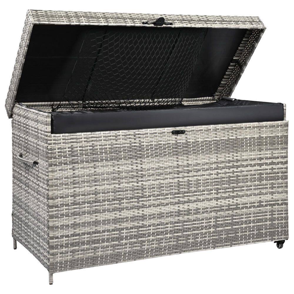 Grey 200 Gallon Wicker Deck Box with Wheels price history on PriceWatchPro