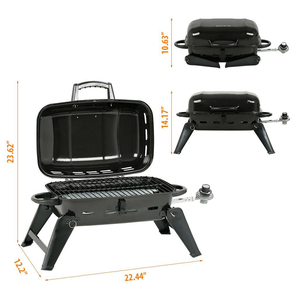 Compact Black Ceramic Portable Propane Gas Grill