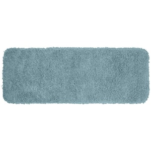 Jazz Basin Blue 22 in. x 60 in. Washable Bathroom Accent Rug