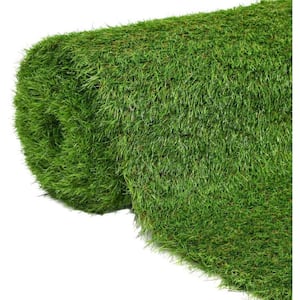 Green 4.4 ft. x 16.4 ft. Artificial Grass Carpets Fake Faux Grass Turf for Indoor and Outdoor Use
