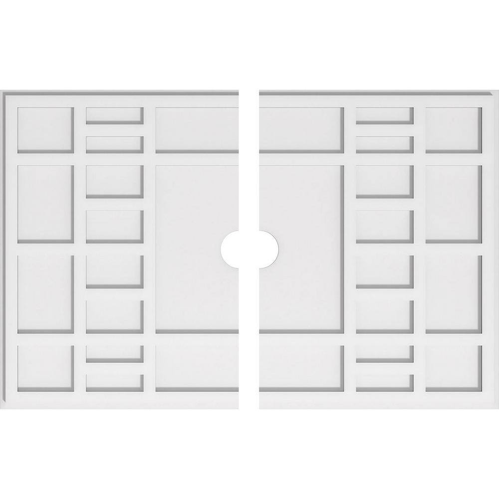 38 in. W x 25-3/8 in. H x 3 in. ID x 1 in. P Beaux Architectural Grade PVC Contemporary Ceiling Medallion (2-Piece) price history on PriceWatchPro