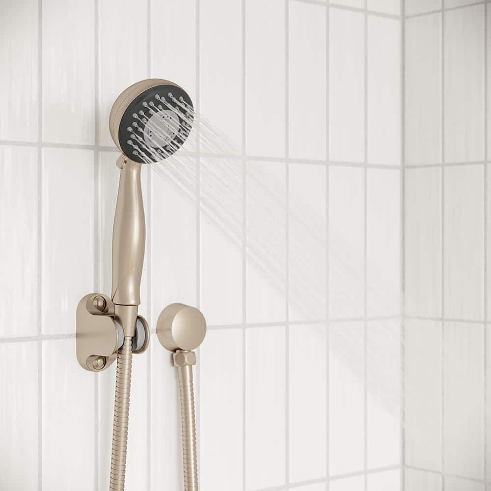 Brushed Nickel Handheld Wall Mounted Shower Head with 3 Spray Settings