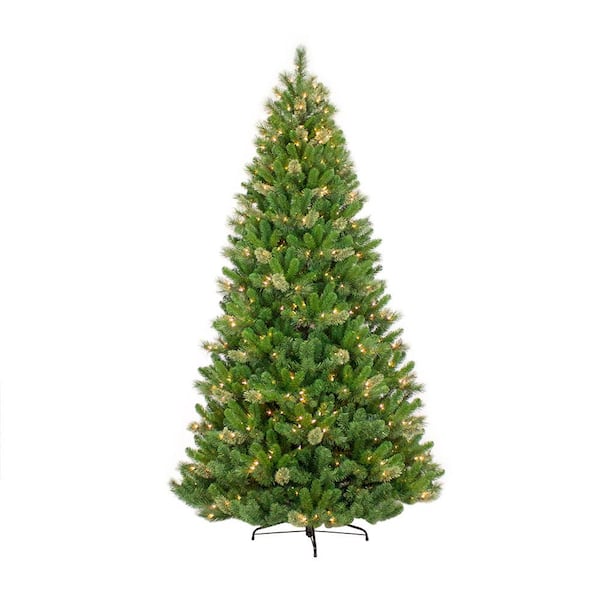 7.5 ft. Prelit Teton Pine Artificial Christmas Tree with 600 Clear Lights