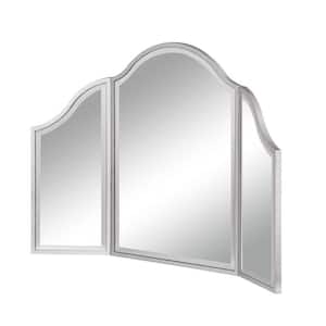 Timeless Home 37 in. W x 24 in. H Contemporary Frameless Irregular Silver Mirror